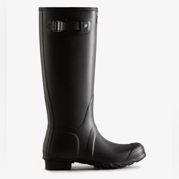 Hunter Boots - Womens Original Tall Rain Boots (Black) Size 37 - Picture 3 of 14
